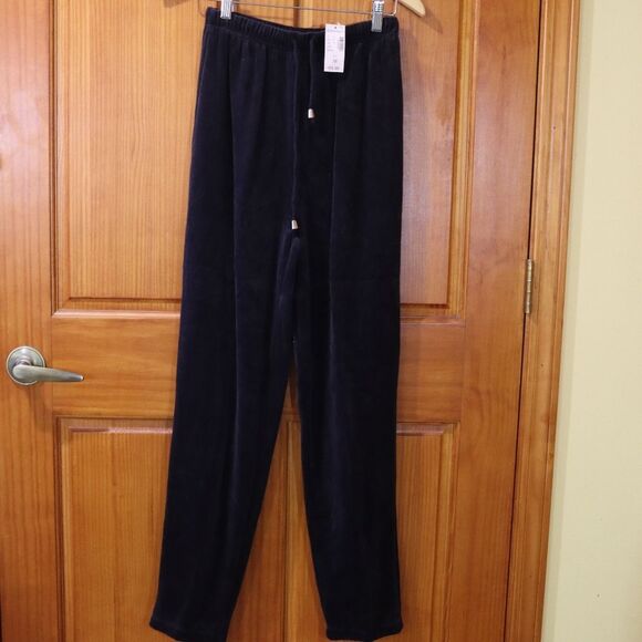 Dress Barn Black Velour Pants Vintage Y2K NWT Medium - Picture 2 of 13